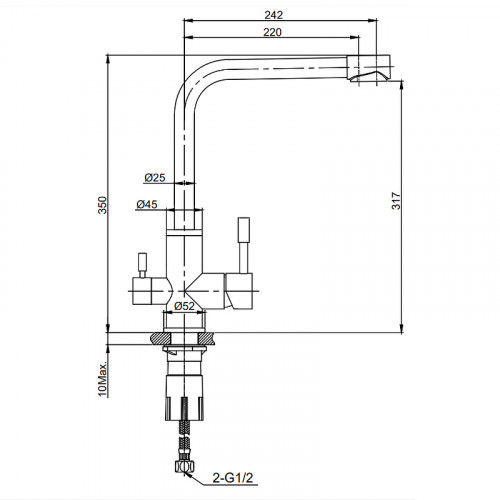 Смеситель для кухни Lemark Expert LM5060S Нержавеющая сталь нержавеющая сталь