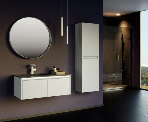 Шкаф пенал Orka Lisbon 40 3001156 подвесной Кашемировый матовый МДФ / ЛДСП