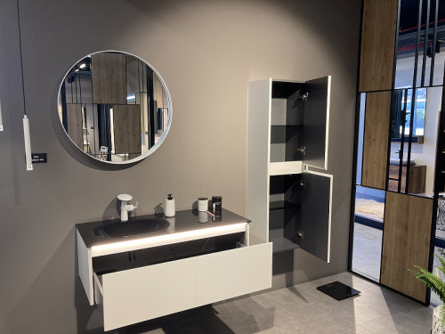 Шкаф пенал Orka Lisbon 40 3001156 подвесной Кашемировый матовый МДФ / ЛДСП