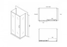 Душевой уголок Abber Schwarzer Diamant 160х80 AG30160BH-S80B-S80B профиль Черный стекло прозрачное