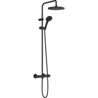 Душевая система Hansgrohe Vernis Blend Showerpipe 240 1jet 26426670 с термостатом Черный матовый латунь на стену