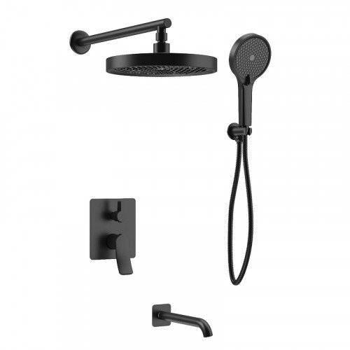 Душевая система Haiba HB80553-7 цвет Черный матовый