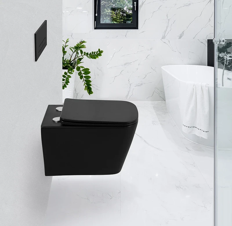 Унитаз BelBagno Ardente-C BB3202CHR-MB/BB3202SC-MB подвесной Черный матовый с сиденьем Микролифт фаянс подвесной