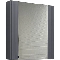 Зеркальный шкаф Comforty Лима 70 00-00004891 Антрацит МДФ / ЛДСП, стекло