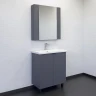 Зеркальный шкаф Comforty Лима 70 00-00004891 Антрацит МДФ / ЛДСП, стекло