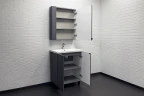 Зеркальный шкаф Comforty Лима 70 00-00004891 Антрацит МДФ / ЛДСП, стекло