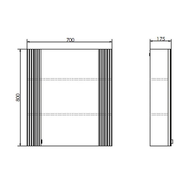 Зеркальный шкаф Comforty Лима 70 00-00004891 Антрацит МДФ / ЛДСП, стекло