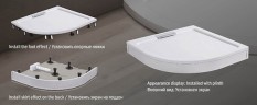 Душевой поддон из искусственного камня WeltWasser WW TRP 100 STONE-WT 100x100 10000004364 Белый