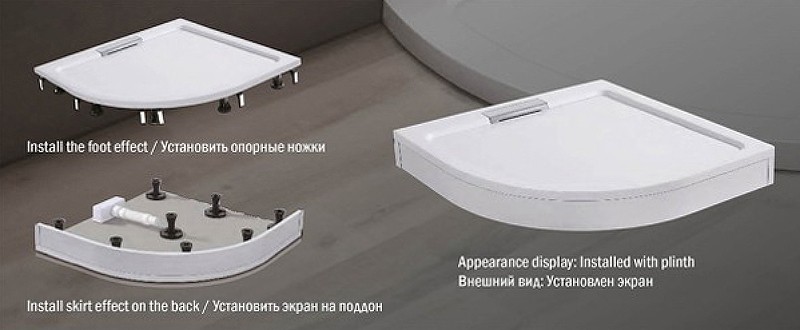 Душевой поддон из искусственного камня WeltWasser WW TRP 100 STONE-WT 100x100 10000004364 Белый