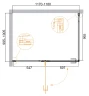 Душевой уголок Cezares Bellagio 120x100 BELLAGIO-AH-1-120/100-C-BORO профиль Золото брашированное стекло прозрачное