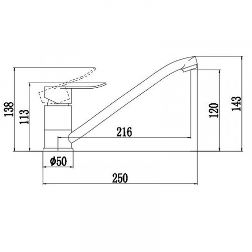 Смеситель для кухни Fmark FS16619 цвет Сатин