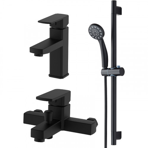 Комплект смесителей Orange OneLife P06-511b Черный матовый нержавеющая сталь