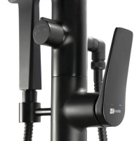 Смеситель для ванны Lemark Bronx LM3744BL Черный латунь на пол