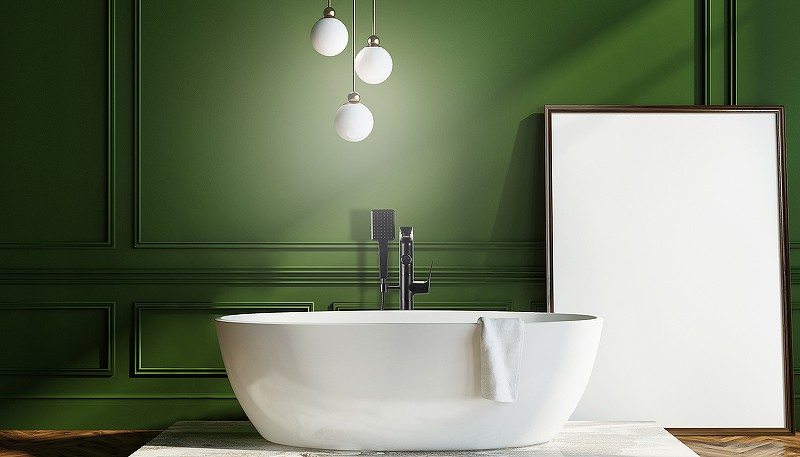 Смеситель для ванны Lemark Bronx LM3744BL Черный латунь на пол
