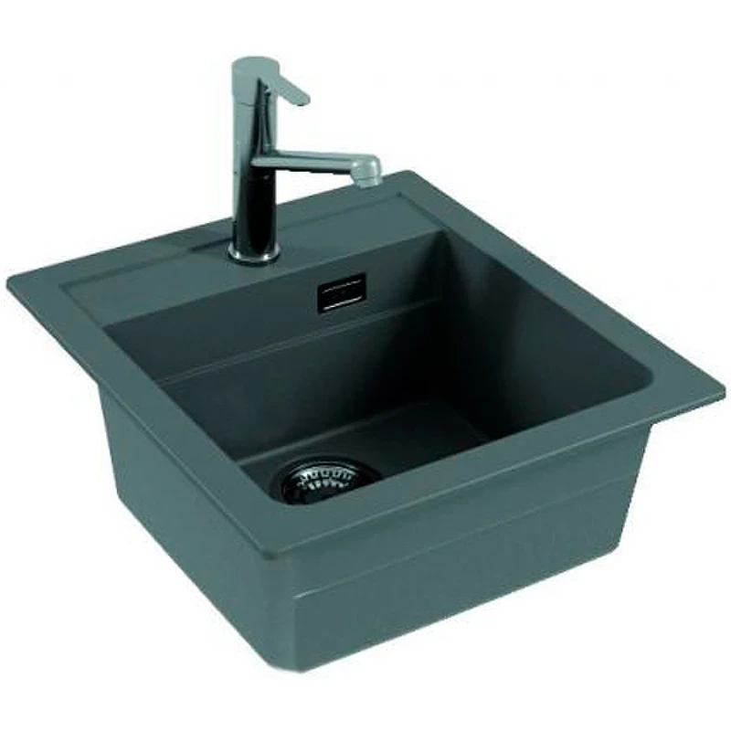 Кухонная мойка Alveus Granital Atrox 20 Concrete G81 470x500 1131989 Бетон искусственный камень (литьевой мрамор) встраиваемая сверху, встраиваемая снизу