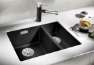 Кухонная мойка Blanco Subline 340/160-U L 523548 Антрацит искусственный камень (литьевой мрамор) встраиваемый