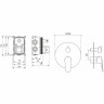 Смеситель для душа Aquatek Бетта AQ1147MB Черный матовый латунь встраиваемый