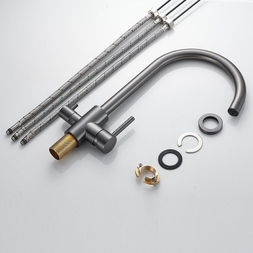 Смеситель для кухни Raffine F108T цвет Оружейная сталь