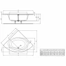 Акриловая ванна Ideal Standard Connec Air 130х130 E124901 цвет Euro White / Евробелый