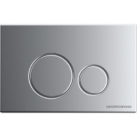 Комплект унитаза с инсталляцией Ceramicanova Metric CN3007_1001M_1000 с сиденьем Микролифт и клавишей смыва Хром матовый фарфор подвесной