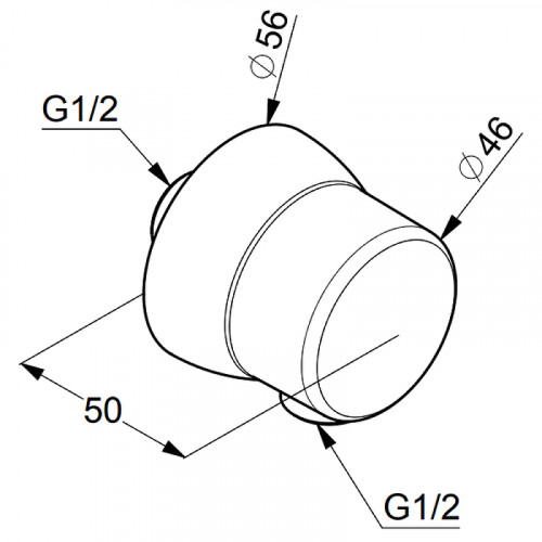 Шланговое подключение Kludi Sirena 6306143-00 Белый латунь на стену