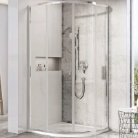Душевой уголок Ravak Blix Slim BLSCP4-80 80x80 X3BM40C00Z1 профиль Хром стекло Transparent