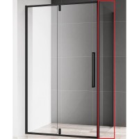 Душевая стенка AQUAme 80 AQM7111-2 профиль Черный матовый стекло прозрачное