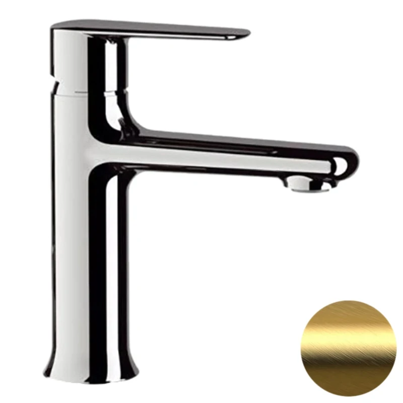 Смеситель для раковины Remer Vanity V12BG цвет Золото брашированное