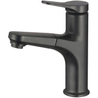 Смеситель для раковины D-Lin D158367-A Черный матовый силумин