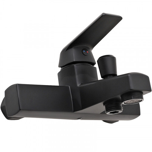 Смеситель для ванны Orange OneLife P02-300b Черный матовый на стену