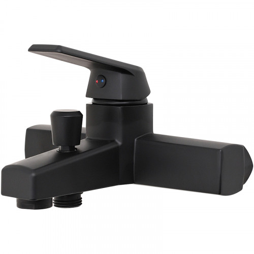 Смеситель для ванны Orange OneLife P02-300b Черный матовый на стену