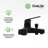 Смеситель для ванны Orange OneLife P02-300b Черный матовый на стену