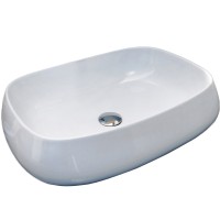Раковина-чаша CeramaLux 56 9243 Белая фаянс накладная