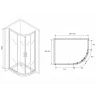 Душевой уголок Abber Schwarzer Diamant 100x90 AG01190 профиль Хром стекло прозрачное