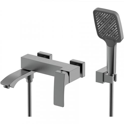 Смеситель для ванны Raglo R01.30.09 Графит матовый латунь на стену