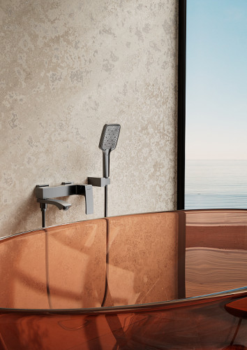 Смеситель для ванны Raglo R01.30.09 Графит матовый латунь на стену