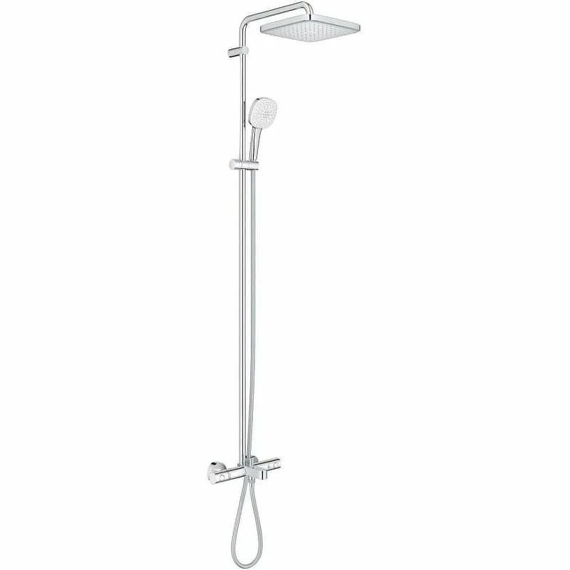 Душевая система Grohe Tempesta Cube 250 26691001 с термостатом Хром латунь на стену