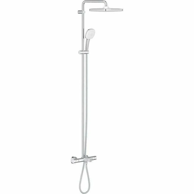 Душевая система Grohe Tempesta Cube 250 26691001 с термостатом Хром латунь на стену