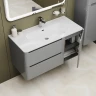 Тумба с раковиной Iddis Edifice 100 EDI10L0i95K подвесная Светло-серая МДФ / ЛДСП