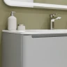 Тумба с раковиной Iddis Edifice 100 EDI10L0i95K подвесная Светло-серая МДФ / ЛДСП