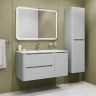 Тумба с раковиной Iddis Edifice 100 EDI10L0i95K подвесная Светло-серая МДФ / ЛДСП