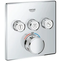 Смеситель для душа Grohe Grohtherm SmartControl 29126000 с термостатом Хром латунь встраиваемый