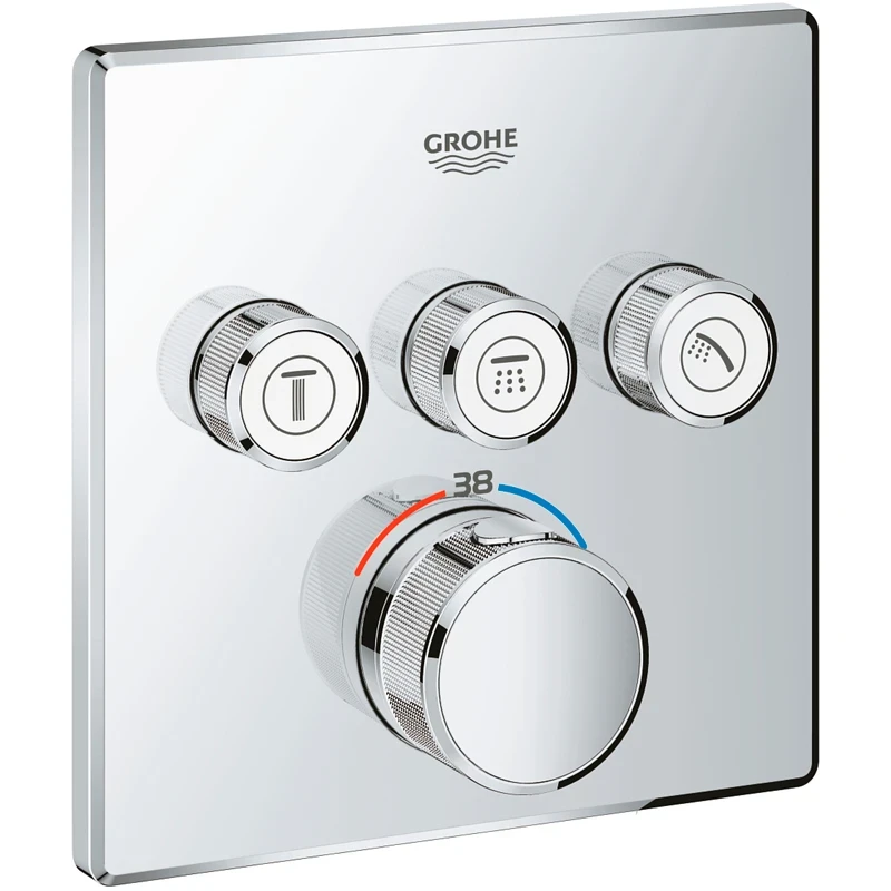 Смеситель для душа Grohe Grohtherm SmartControl 29126000 с термостатом Хром латунь встраиваемый