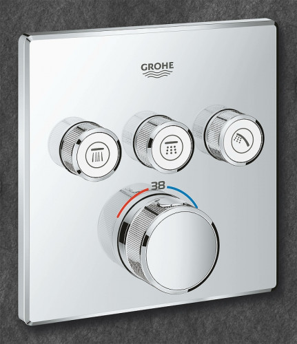 Смеситель для душа Grohe Grohtherm SmartControl 29126000 с термостатом Хром латунь встраиваемый
