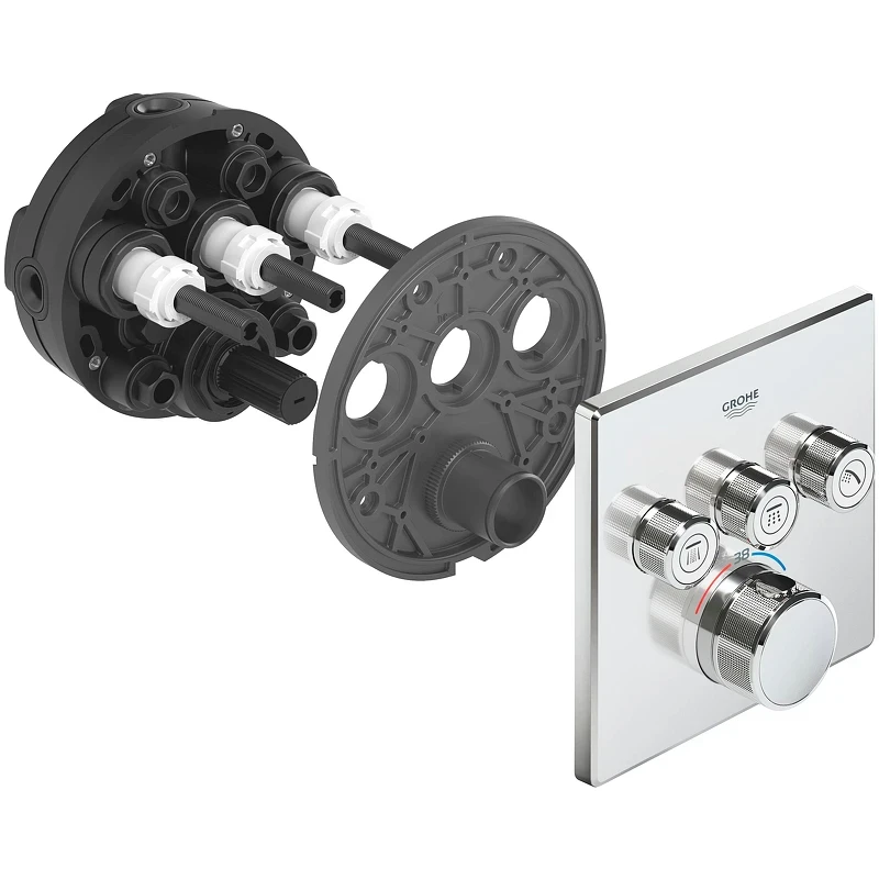 Смеситель для душа Grohe Grohtherm SmartControl 29126000 с термостатом Хром латунь встраиваемый