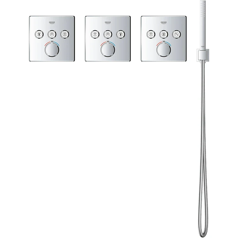 Смеситель для душа Grohe Grohtherm SmartControl 29126000 с термостатом Хром латунь встраиваемый
