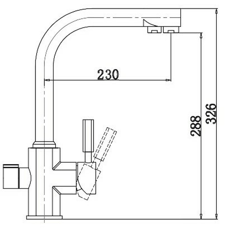 Смеситель для кухни Kaiser Decor 40144-12 Черный мрамор