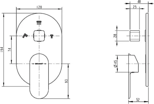 Смеситель для душа Bravat Gina P69194C-ENG Хром