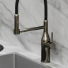 Смеситель для кухни Sancos Pride SC4011GG Вороненая сталь Черный латунь