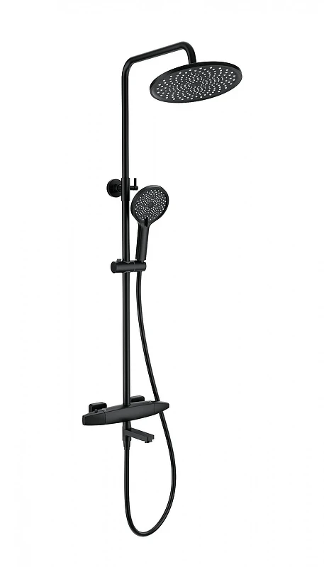 Душевая система Wonzon & Woghand Neo WW-B3035-A2-MB с термостатом цвет Черный матовый